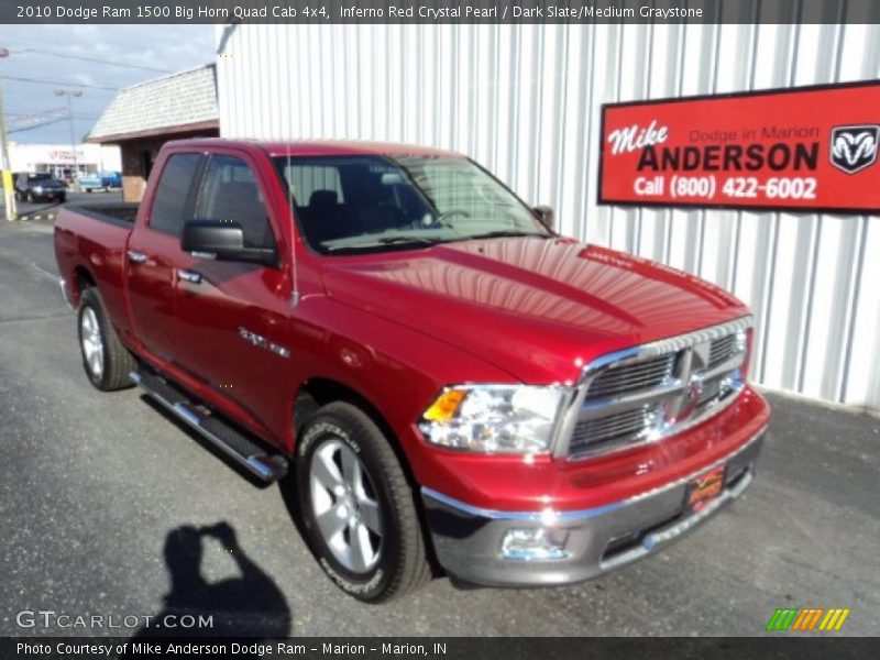 Inferno Red Crystal Pearl / Dark Slate/Medium Graystone 2010 Dodge Ram 1500 Big Horn Quad Cab 4x4