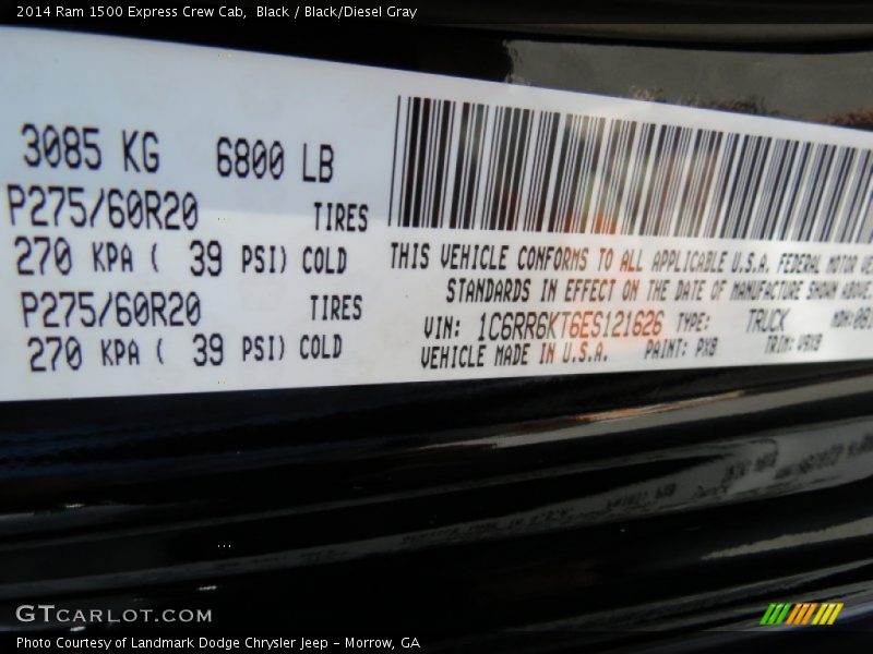 2014 1500 Express Crew Cab Black Color Code PX8