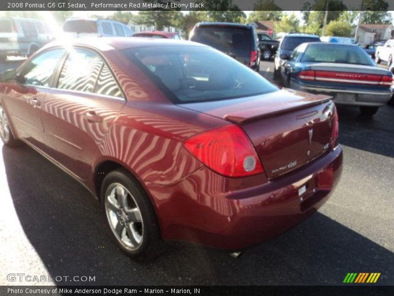 Performance Red Metallic / Ebony Black 2008 Pontiac G6 GT Sedan