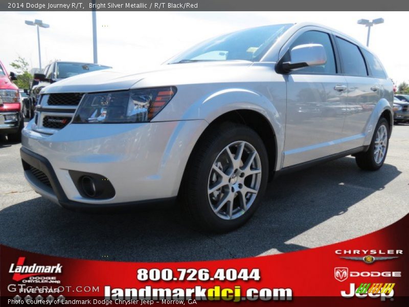 Bright Silver Metallic / R/T Black/Red 2014 Dodge Journey R/T