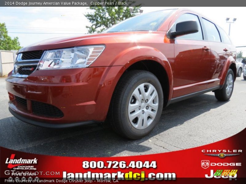 Copper Pearl / Black 2014 Dodge Journey Amercian Value Package