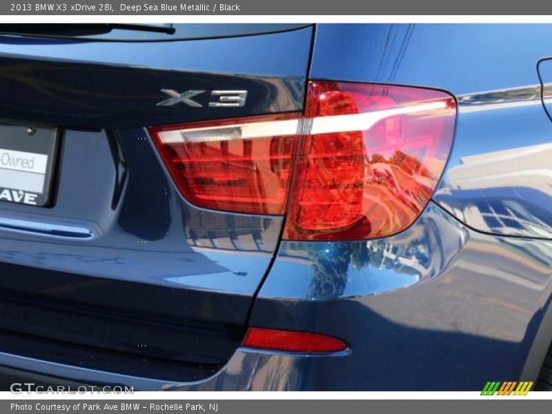 Deep Sea Blue Metallic / Black 2013 BMW X3 xDrive 28i