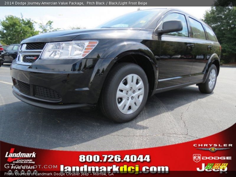 Pitch Black / Black/Light Frost Beige 2014 Dodge Journey Amercian Value Package