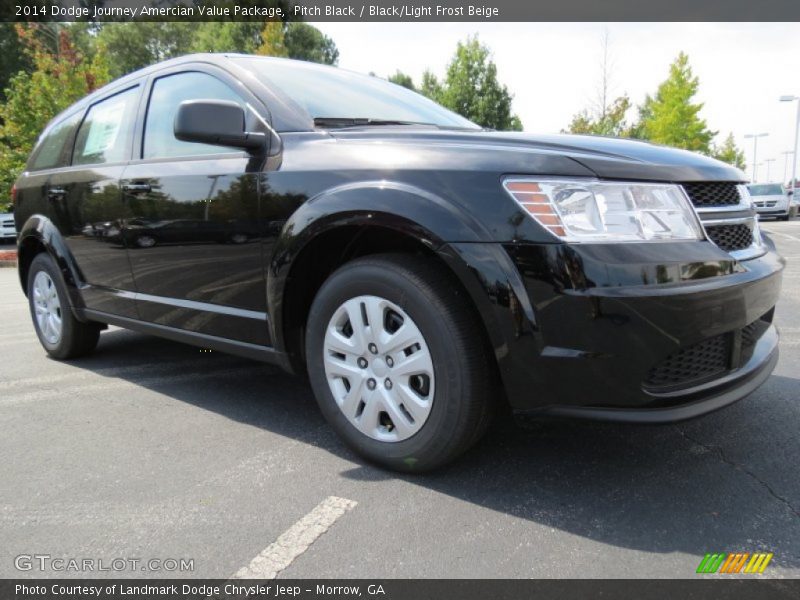 Pitch Black / Black/Light Frost Beige 2014 Dodge Journey Amercian Value Package