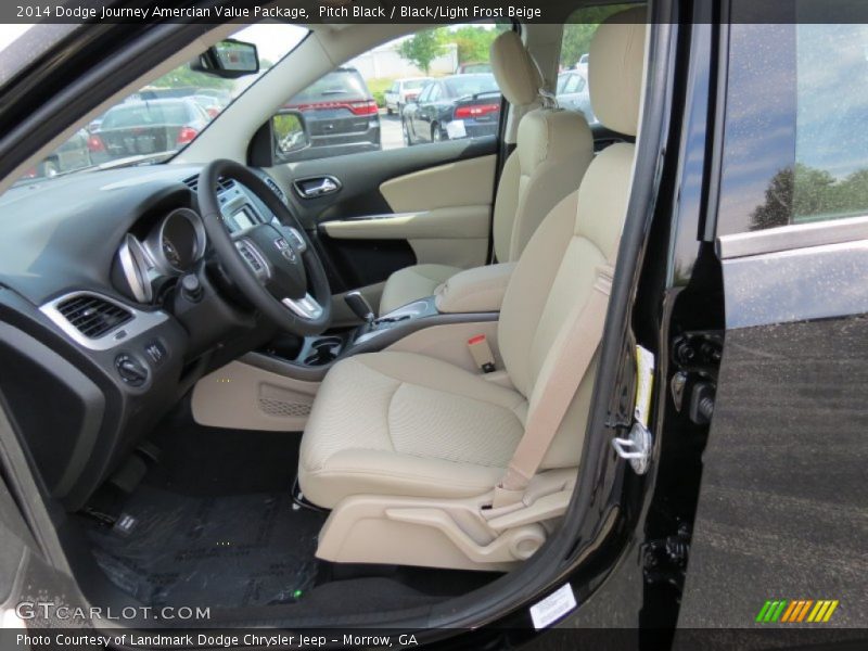 Pitch Black / Black/Light Frost Beige 2014 Dodge Journey Amercian Value Package