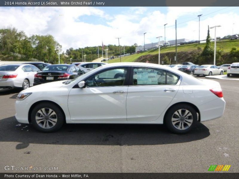 White Orchid Pearl / Ivory 2014 Honda Accord LX Sedan