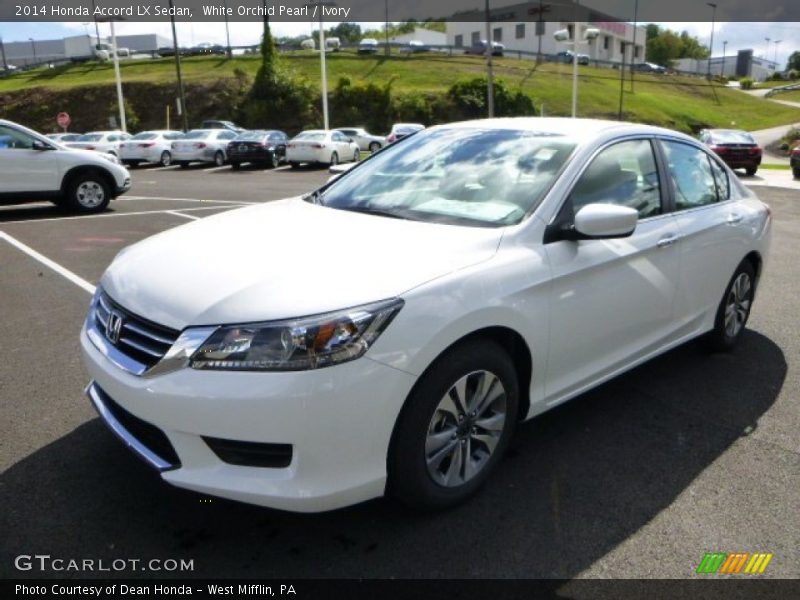 White Orchid Pearl / Ivory 2014 Honda Accord LX Sedan