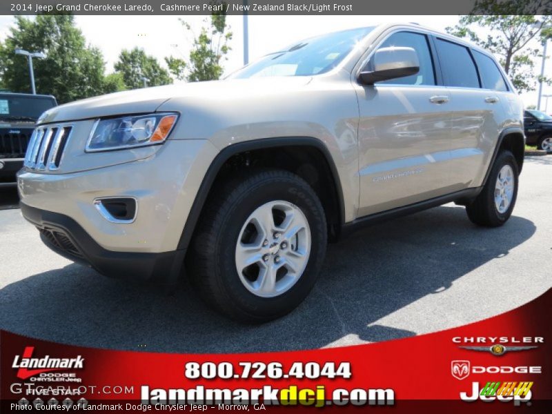 Cashmere Pearl / New Zealand Black/Light Frost 2014 Jeep Grand Cherokee Laredo
