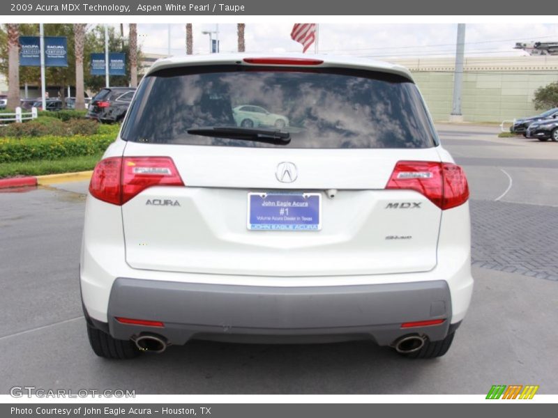 Aspen White Pearl / Taupe 2009 Acura MDX Technology