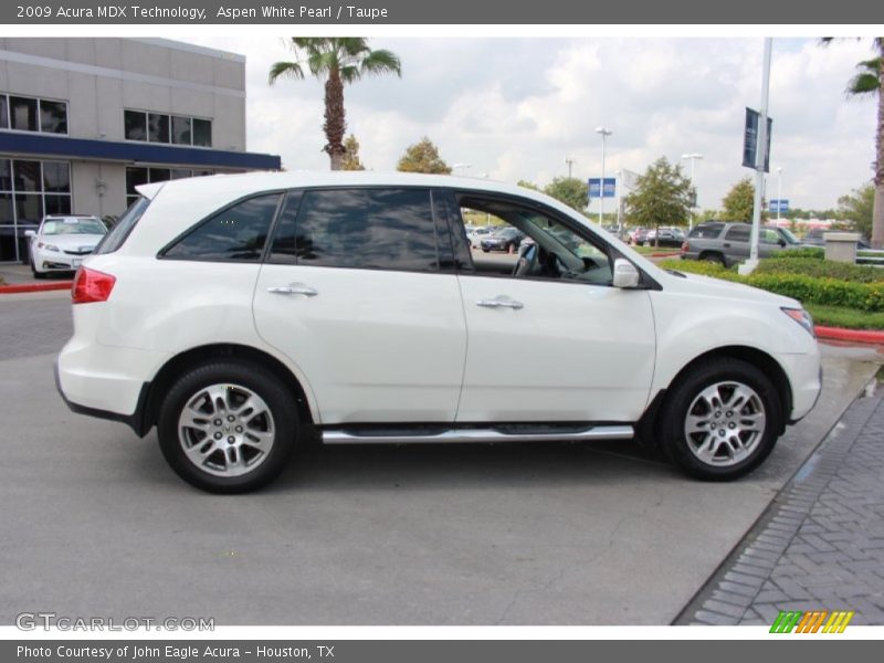 Aspen White Pearl / Taupe 2009 Acura MDX Technology