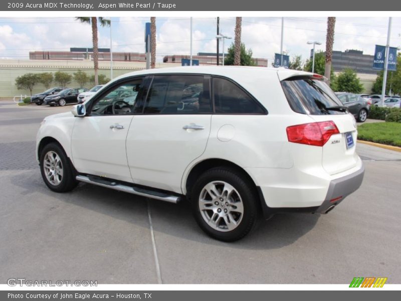 Aspen White Pearl / Taupe 2009 Acura MDX Technology
