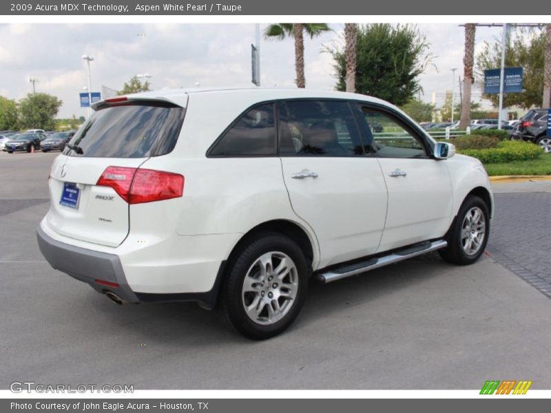 Aspen White Pearl / Taupe 2009 Acura MDX Technology