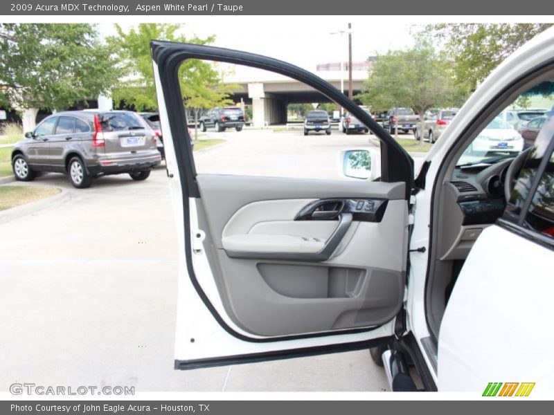 Aspen White Pearl / Taupe 2009 Acura MDX Technology