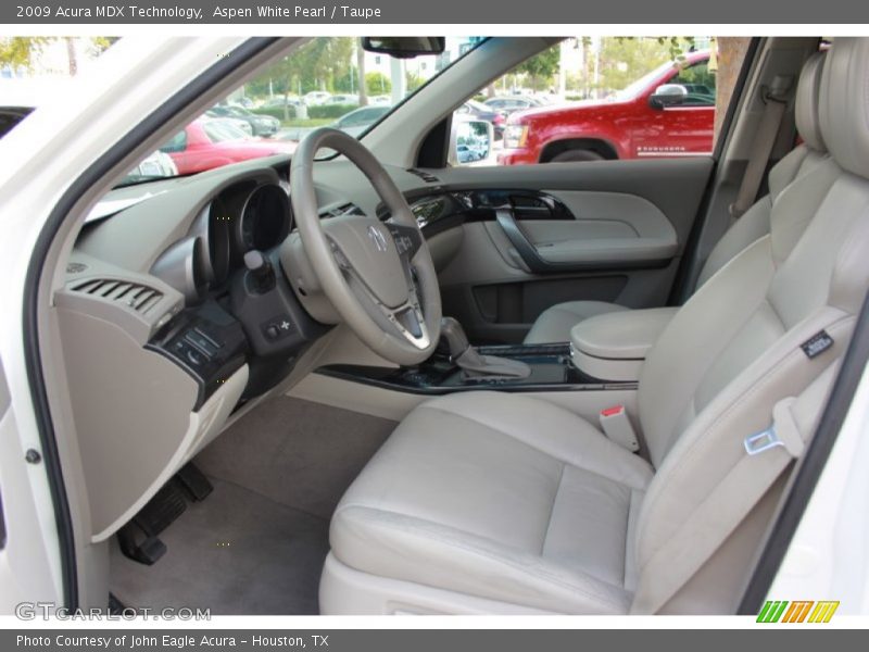 Aspen White Pearl / Taupe 2009 Acura MDX Technology
