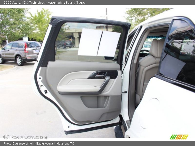 Aspen White Pearl / Taupe 2009 Acura MDX Technology