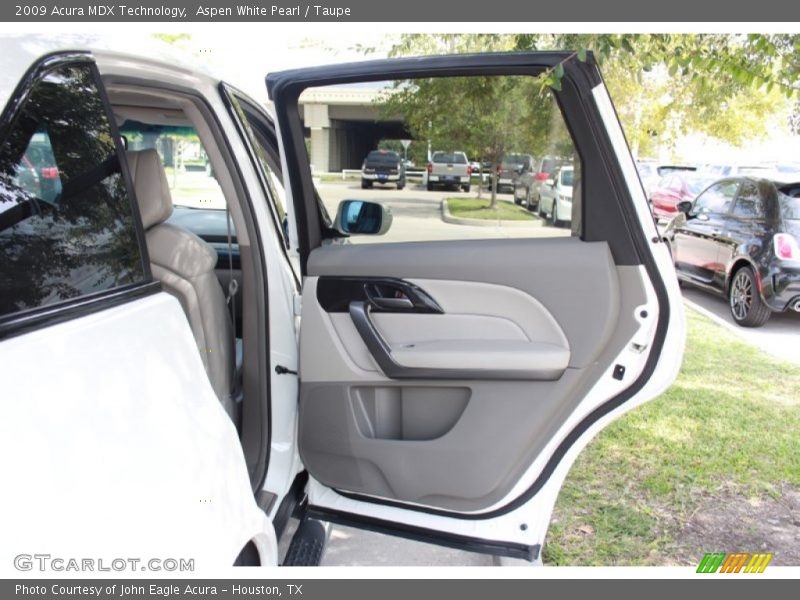 Aspen White Pearl / Taupe 2009 Acura MDX Technology