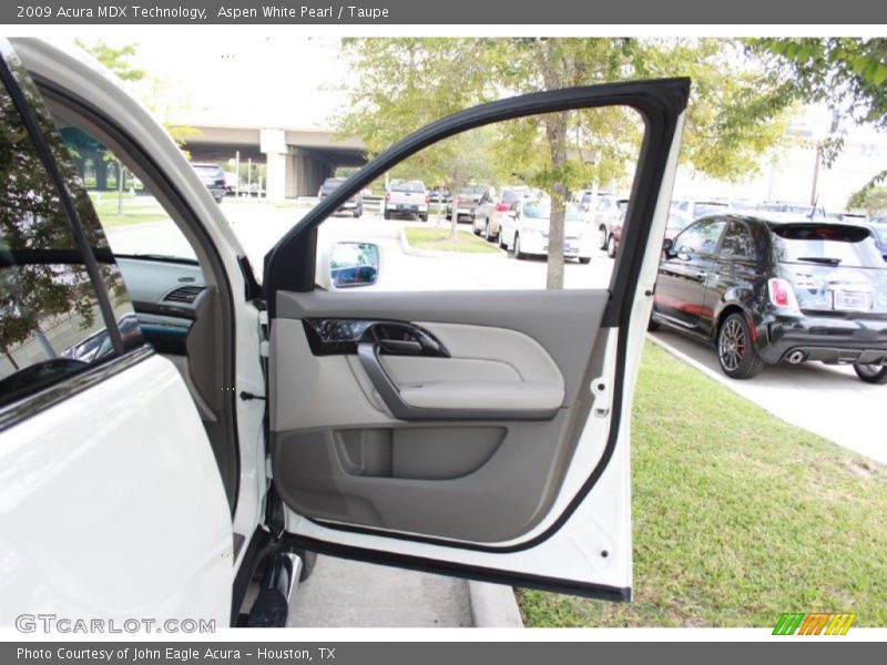Aspen White Pearl / Taupe 2009 Acura MDX Technology