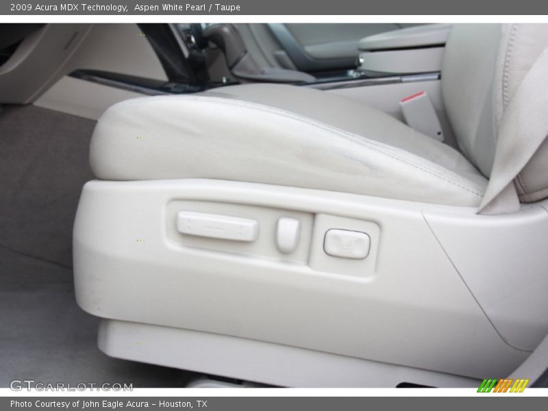 Aspen White Pearl / Taupe 2009 Acura MDX Technology