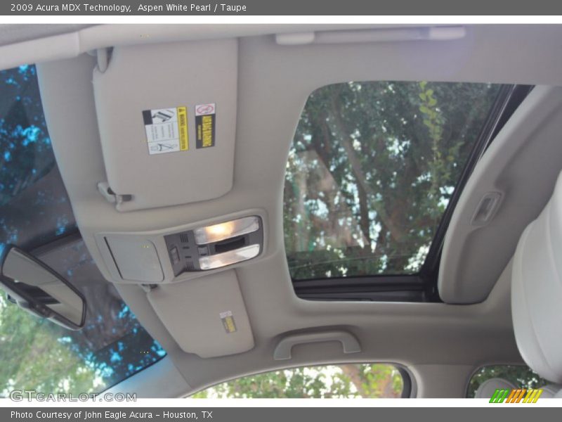 Aspen White Pearl / Taupe 2009 Acura MDX Technology