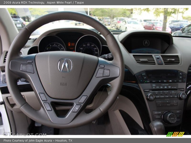 Aspen White Pearl / Taupe 2009 Acura MDX Technology