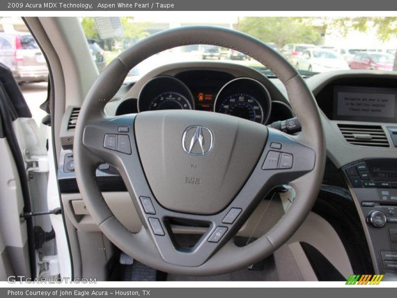 Aspen White Pearl / Taupe 2009 Acura MDX Technology