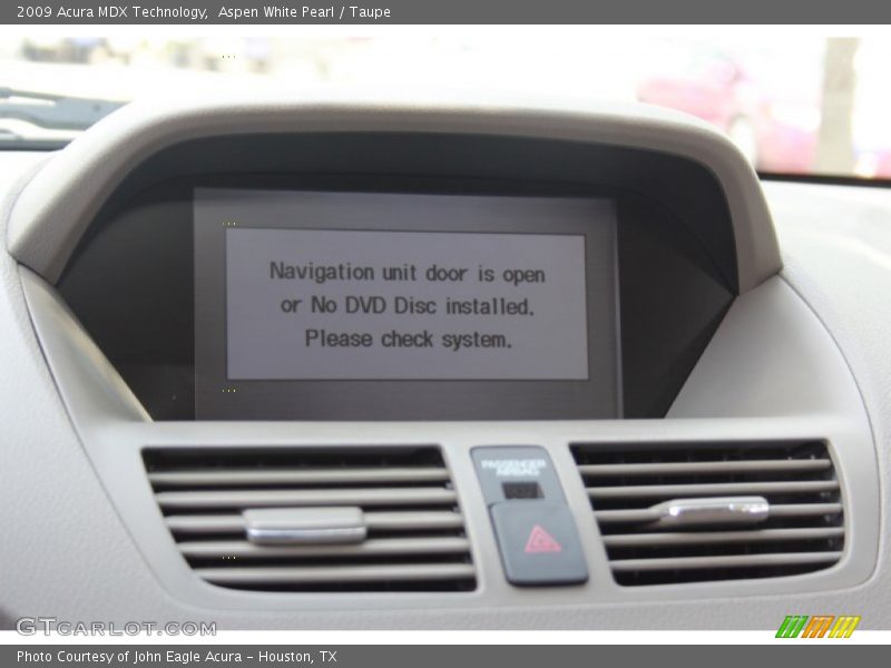 Aspen White Pearl / Taupe 2009 Acura MDX Technology