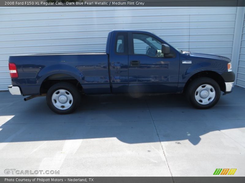 Dark Blue Pearl Metallic / Medium Flint Grey 2008 Ford F150 XL Regular Cab