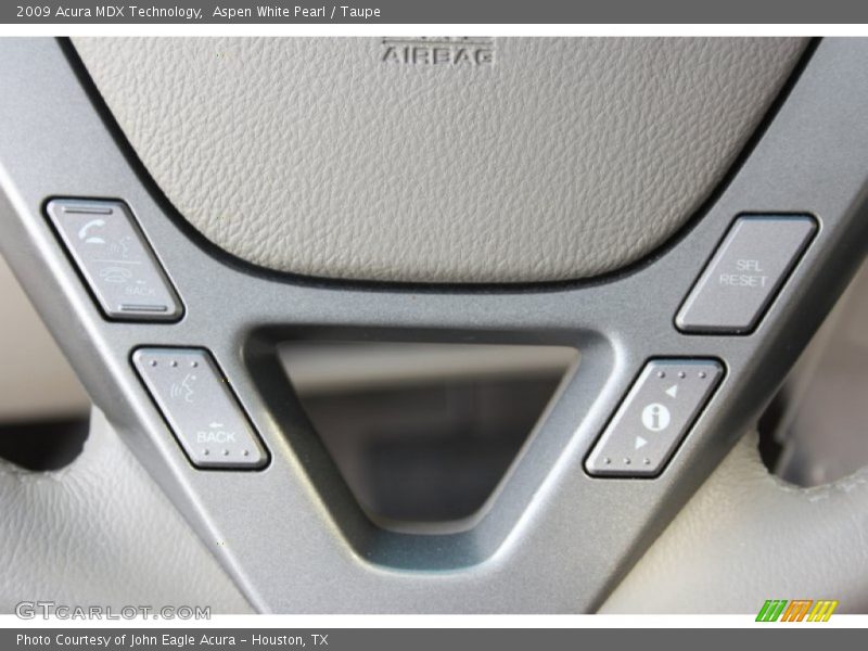 Aspen White Pearl / Taupe 2009 Acura MDX Technology