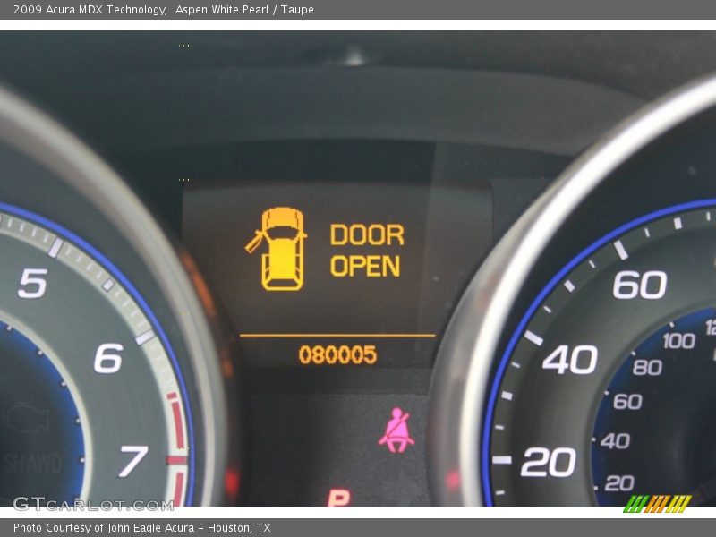 Aspen White Pearl / Taupe 2009 Acura MDX Technology