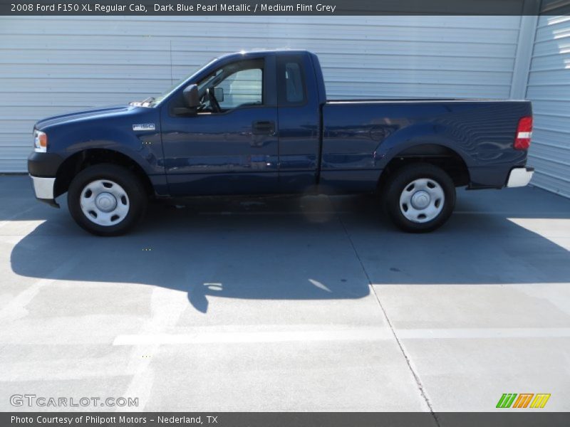 Dark Blue Pearl Metallic / Medium Flint Grey 2008 Ford F150 XL Regular Cab