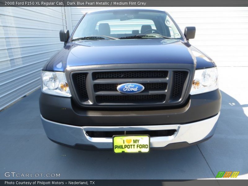 Dark Blue Pearl Metallic / Medium Flint Grey 2008 Ford F150 XL Regular Cab