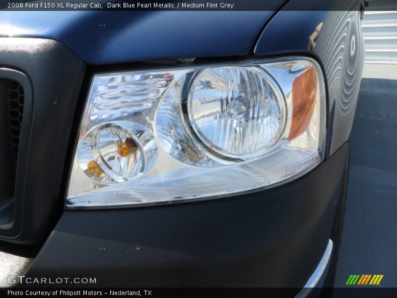 Dark Blue Pearl Metallic / Medium Flint Grey 2008 Ford F150 XL Regular Cab