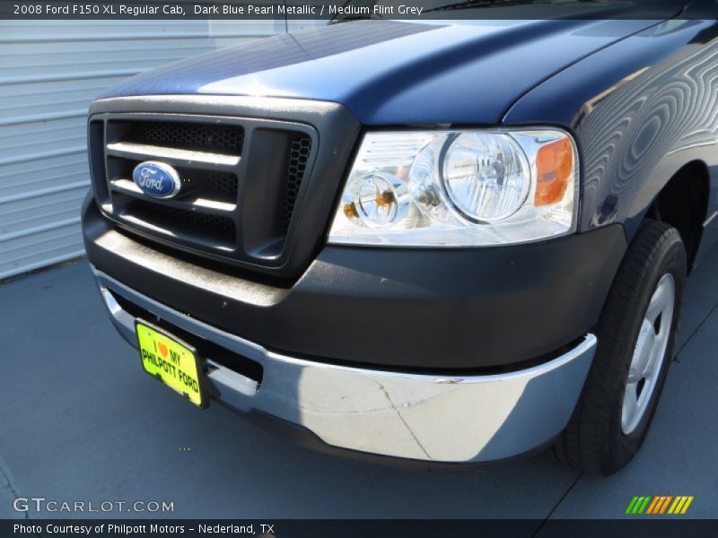 Dark Blue Pearl Metallic / Medium Flint Grey 2008 Ford F150 XL Regular Cab
