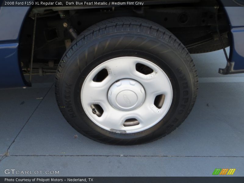 Dark Blue Pearl Metallic / Medium Flint Grey 2008 Ford F150 XL Regular Cab