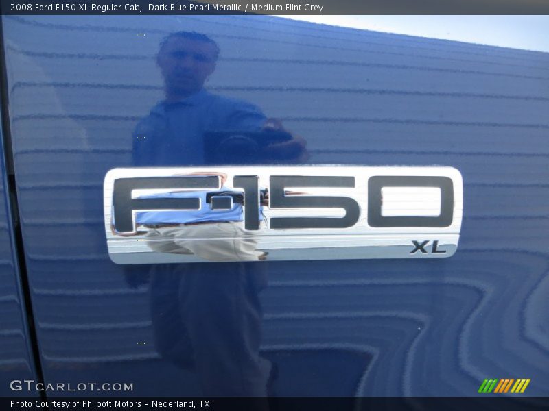 Dark Blue Pearl Metallic / Medium Flint Grey 2008 Ford F150 XL Regular Cab