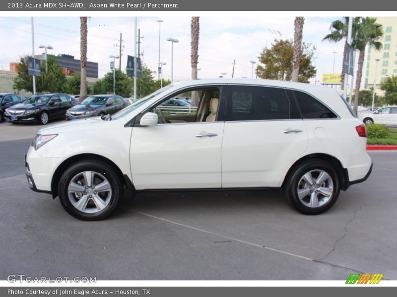 Aspen White Pearl / Parchment 2013 Acura MDX SH-AWD