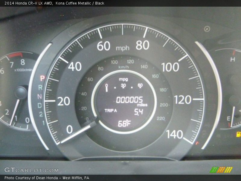 Kona Coffee Metallic / Black 2014 Honda CR-V LX AWD