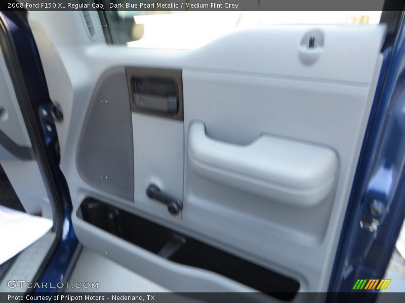 Dark Blue Pearl Metallic / Medium Flint Grey 2008 Ford F150 XL Regular Cab