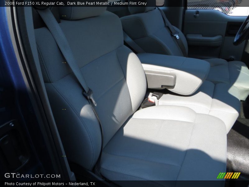 Dark Blue Pearl Metallic / Medium Flint Grey 2008 Ford F150 XL Regular Cab