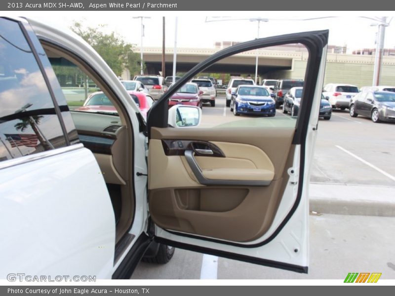 Aspen White Pearl / Parchment 2013 Acura MDX SH-AWD