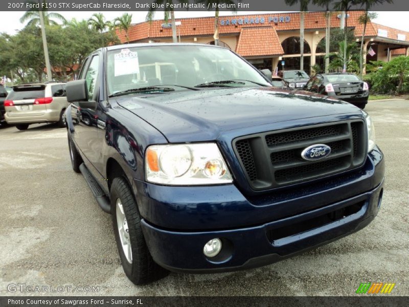 Dark Blue Pearl Metallic / Medium Flint 2007 Ford F150 STX SuperCab Flareside