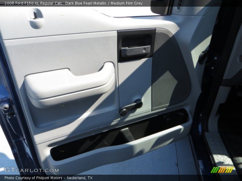 Dark Blue Pearl Metallic / Medium Flint Grey 2008 Ford F150 XL Regular Cab