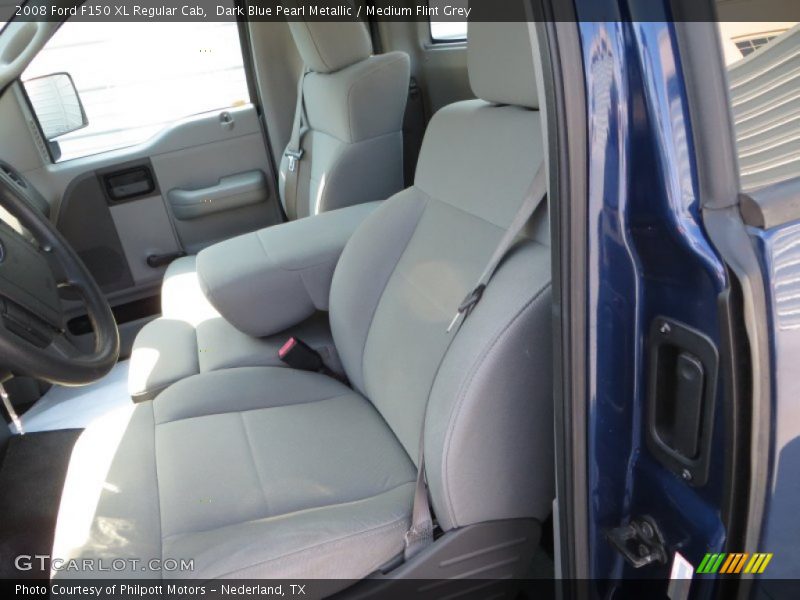 Dark Blue Pearl Metallic / Medium Flint Grey 2008 Ford F150 XL Regular Cab