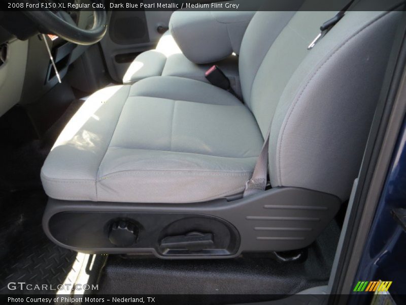 Dark Blue Pearl Metallic / Medium Flint Grey 2008 Ford F150 XL Regular Cab