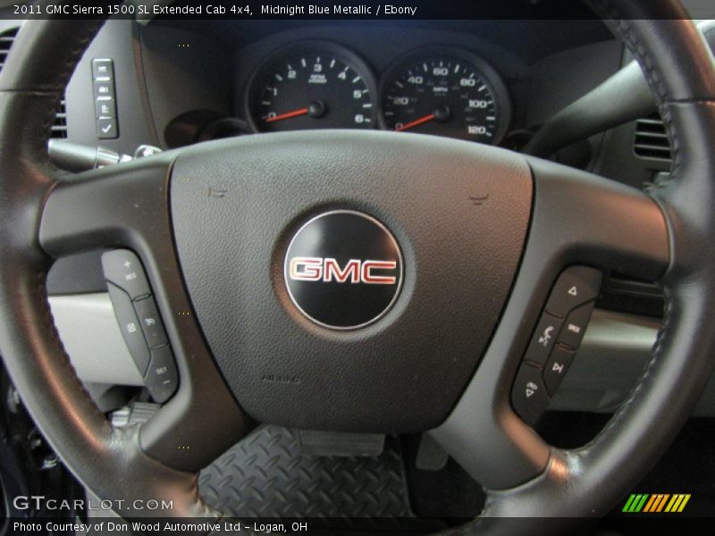 Midnight Blue Metallic / Ebony 2011 GMC Sierra 1500 SL Extended Cab 4x4