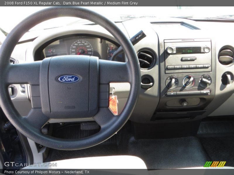 Dark Blue Pearl Metallic / Medium Flint Grey 2008 Ford F150 XL Regular Cab