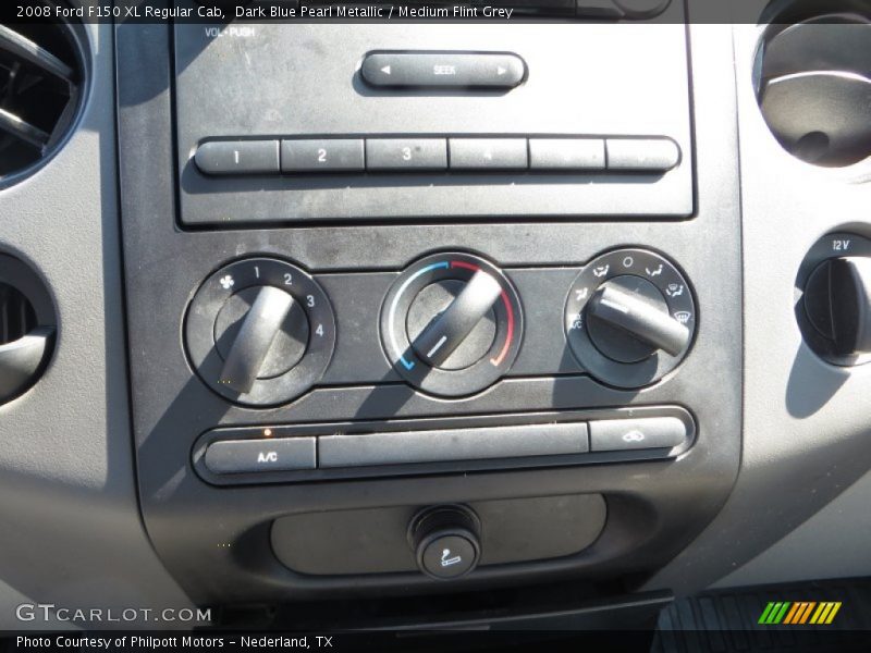 Dark Blue Pearl Metallic / Medium Flint Grey 2008 Ford F150 XL Regular Cab