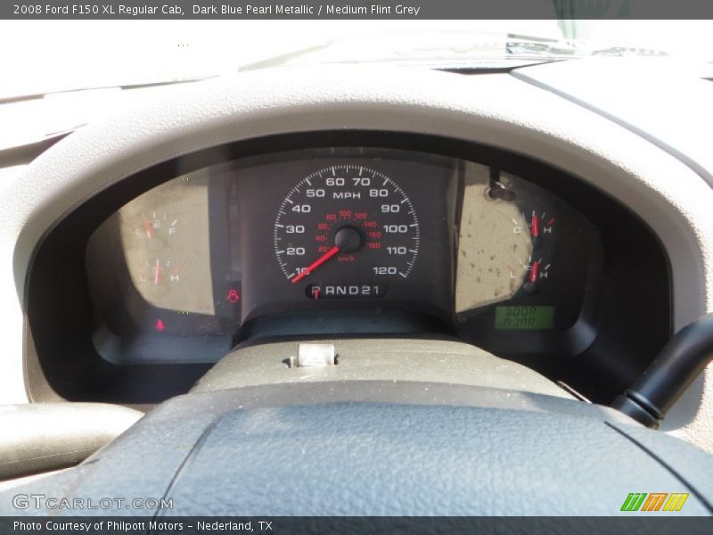Dark Blue Pearl Metallic / Medium Flint Grey 2008 Ford F150 XL Regular Cab