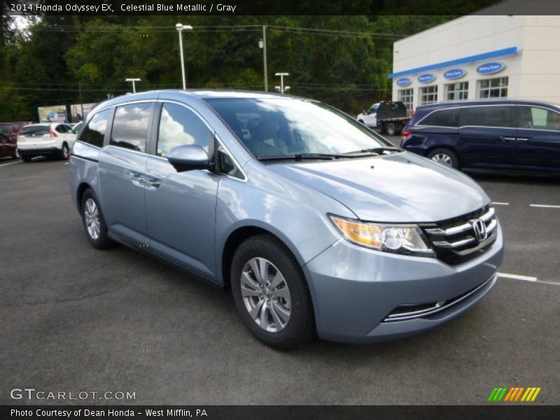 Celestial Blue Metallic / Gray 2014 Honda Odyssey EX