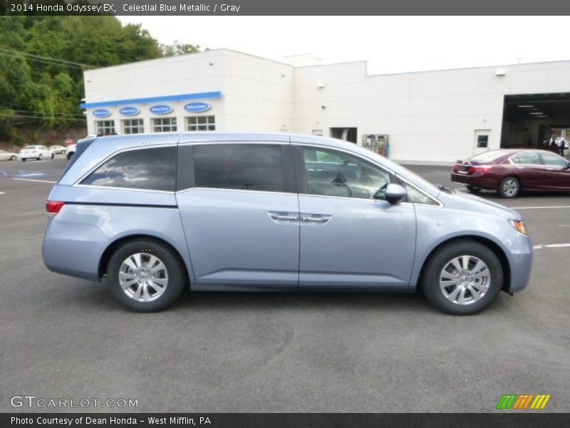 Celestial Blue Metallic / Gray 2014 Honda Odyssey EX